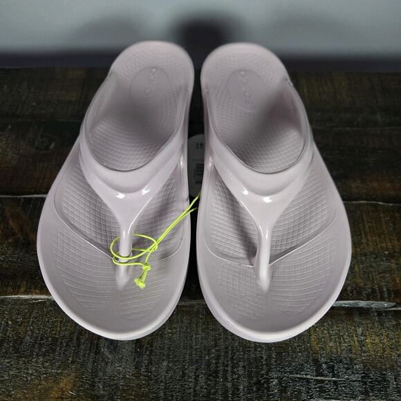 NEW Oofos Oolala Luxe Womens Size 6 Recovery Slip-On Flip Flop Sandals Pink - Picture 2 of 12